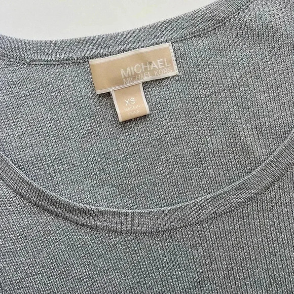 Michael Kors silver shimmer gray tank top size XS - Picture 3 of 3